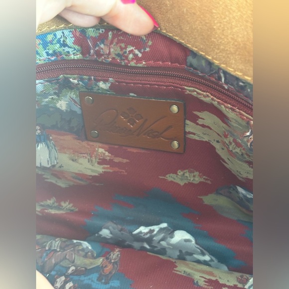 Patricia Nash Nubuck Suede Crossbody – Chocolate - Picture 4 of 16